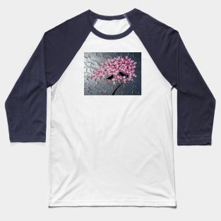 Grey and Pink 1 Baseball T-Shirt